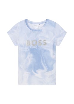 Hugo Boss Kids Koszulka w kolorze błękitnym ze sklepu Limango Polska w kategorii Bluzki dziewczęce - zdjęcie 171954008