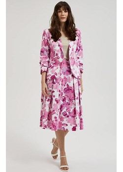 Rozkloszowana spódnica w kwiaty różowa 4306, Kolor różowo-biały, Rozmiar XS, Moodo ze sklepu Primodo w kategorii Spódnice - zdjęcie 171954627