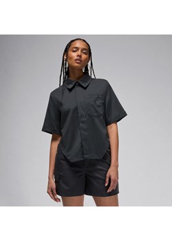 Damska koszulka o skróconym kroju z tkaniny Jordan - Czerń ze sklepu Nike poland w kategorii Koszule damskie - zdjęcie 171954776