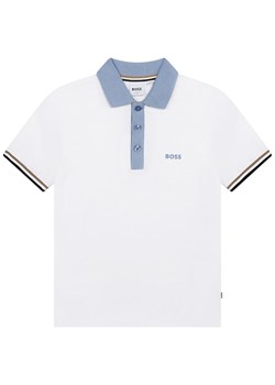 Hugo Boss Kids Koszulka polo w kolorze błękito-białym ze sklepu Limango Polska w kategorii T-shirty chłopięce - zdjęcie 171954827