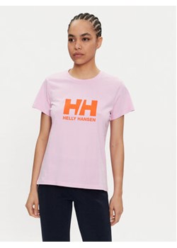 Helly Hansen T-Shirt W Hh Logo T-Shirt 2.0 34465 Różowy Regular Fit ze sklepu MODIVO w kategorii Bluzki damskie - zdjęcie 171956079