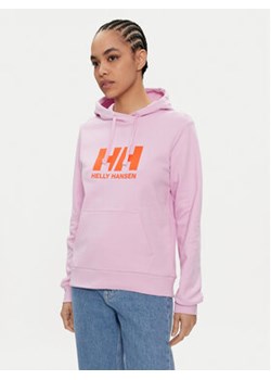 Helly Hansen Bluza W Hh Logo Hoodie 2.0 34460 Różowy Regular Fit ze sklepu MODIVO w kategorii Bluzy damskie - zdjęcie 171956117