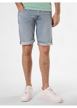 Tommy Jeans Męskie szorty dżinsowe - Ronnie Mężczyźni Bawełna light stone jednolity ze sklepu vangraaf w kategorii Spodenki męskie - zdjęcie 171956649