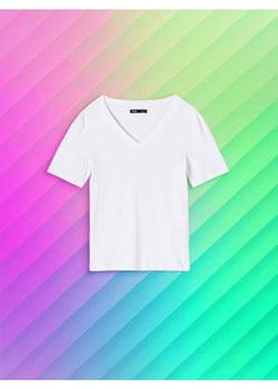 Sinsay - Koszulka bawełniana - biały ze sklepu Sinsay w kategorii Bluzki damskie - zdjęcie 171958196