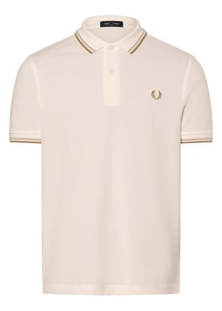 Fred Perry Męska koszulka polo Mężczyźni Bawełna écru jednolity ze sklepu vangraaf w kategorii T-shirty męskie - zdjęcie 171959049