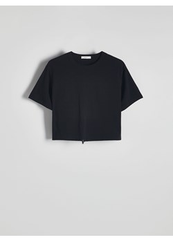 Reserved - T-shirt ze ściągaczem - czarny ze sklepu Reserved w kategorii Bluzki damskie - zdjęcie 171960748
