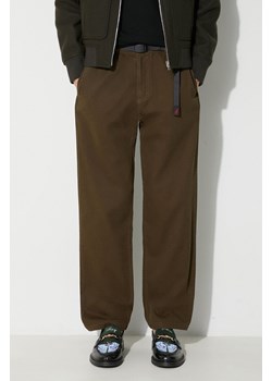 Gramicci spodnie bawełniane Gramicci Pant kolor brązowy proste ze sklepu PRM w kategorii Spodnie męskie - zdjęcie 171962148
