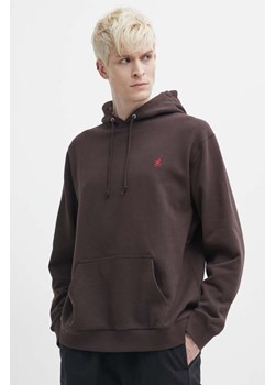 Gramicci bluza bawełniana One Point Hooded Sweatshirt męska kolor brązowy z kapturem gładka ze sklepu PRM w kategorii Bluzy męskie - zdjęcie 171962209