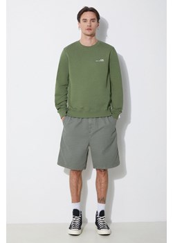 A.P.C. bluza bawełniana sweat item męska kolor zielony gładka COFBQ-H27608 ze sklepu PRM w kategorii Bluzy męskie - zdjęcie 171962286