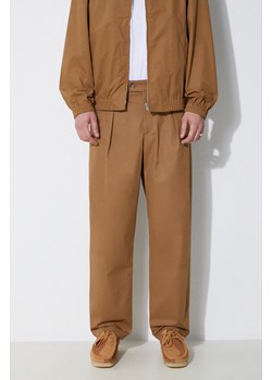 A.P.C. spodnie bawełniane kolor brązowy proste COGXS-H08428 ze sklepu PRM w kategorii Spodnie męskie - zdjęcie 171962678