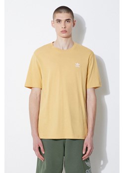 adidas Originals t-shirt bawełniany męski kolor żółty gładki IR9695 ze sklepu PRM w kategorii T-shirty męskie - zdjęcie 171962816