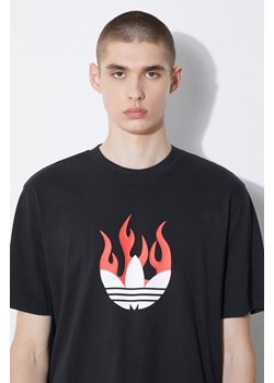 adidas Originals t-shirt bawełniany Flames męski kolor czarny z nadrukiem IS0178 ze sklepu PRM w kategorii T-shirty męskie - zdjęcie 171962818