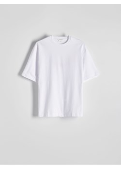 Reserved - Gładki T-shirt boxy - biały ze sklepu Reserved w kategorii T-shirty męskie - zdjęcie 171964079