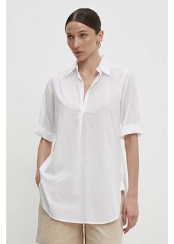 Answear Lab bluzka bawełniana damska kolor biały gładka ze sklepu ANSWEAR.com w kategorii Bluzki damskie - zdjęcie 171964377
