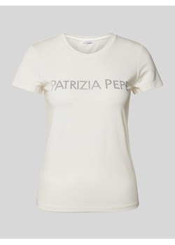 T-shirt z obszyciem kamieniami stras model ‘MAGLIA’ ze sklepu Peek&Cloppenburg  w kategorii Bluzki damskie - zdjęcie 171977785