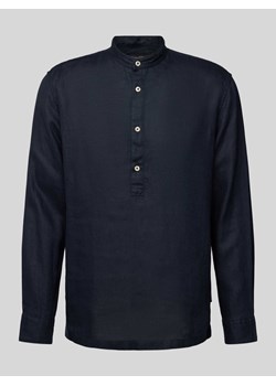 Koszula lniana o kroju regular fit ze stójką ze sklepu Peek&Cloppenburg  w kategorii Koszule męskie - zdjęcie 171977875