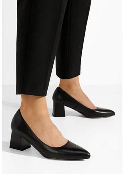 Czarne czółenka damskie skórzane Rianne ze sklepu Zapatos w kategorii Czółenka - zdjęcie 171980539