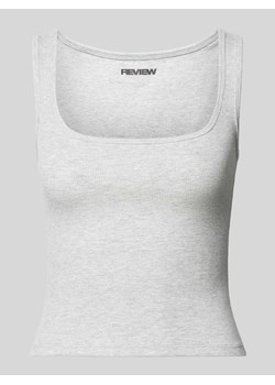 Top na ramiączkach w jednolitym kolorze z prostokątnym dekoltem ze sklepu Peek&Cloppenburg  w kategorii Bluzki damskie - zdjęcie 171982835
