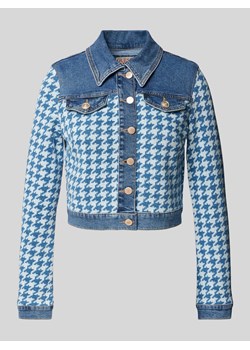 Kurtka jeansowa ze wzorem w pepitkę ze sklepu Peek&Cloppenburg  w kategorii Kurtki damskie - zdjęcie 171982839