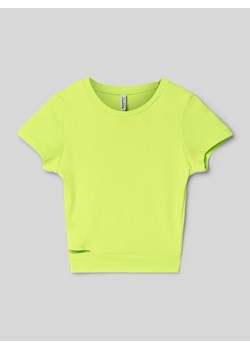 T-shirt o pudełkowym kroju z wycięciem ze sklepu Peek&Cloppenburg  w kategorii Bluzki dziewczęce - zdjęcie 171982988
