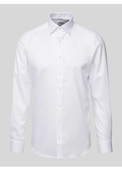 Koszula biznesowa o kroju body fit z kołnierzykiem typu kent ze sklepu Peek&Cloppenburg  w kategorii Koszule męskie - zdjęcie 171983016
