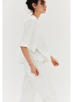 H & M - MAMA Before & After Wide Low Jeans - Biały ze sklepu H&M w kategorii Spodnie ciążowe - zdjęcie 171983187