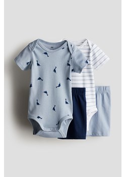H & M - Komplet z bawełnianego dżerseju 4-częściowy - Niebieski ze sklepu H&M w kategorii Odzież dla niemowląt - zdjęcie 171983198