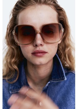 H & M - Kwadratowe okulary przeciwsłoneczne - Beżowy ze sklepu H&M w kategorii Okulary przeciwsłoneczne damskie - zdjęcie 171983199