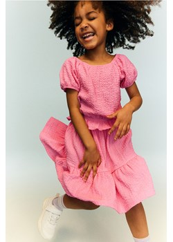 H & M - Kreszowana spódnica z dżerseju - Różowy ze sklepu H&M w kategorii Spódnice dziewczęce - zdjęcie 171983365