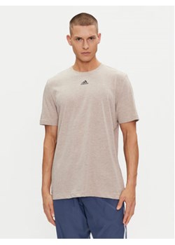 adidas T-Shirt IB6143 Beżowy Regular Fit ze sklepu MODIVO w kategorii T-shirty męskie - zdjęcie 171986215