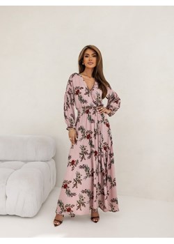 Sukienka Erika Flowery Różowa ze sklepu Lisa Mayo w kategorii Sukienki - zdjęcie 171986658