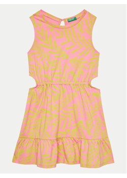 United Colors Of Benetton Sukienka codzienna 3M39CV00R Różowy Regular Fit ze sklepu MODIVO w kategorii Sukienki dziewczęce - zdjęcie 171987117