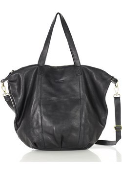 Torba damska skórzana shopper z kieszeniami - It bag MARCO MAZZINI czarna ze sklepu Verostilo w kategorii Torby Shopper bag - zdjęcie 171987207