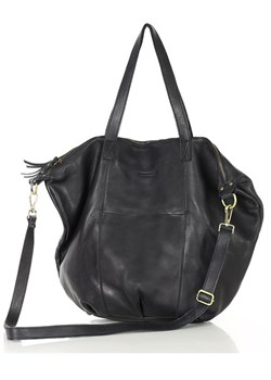 Torba damska skórzana shopper z kieszeniami - It bag MARCO MAZZINI czarna ze sklepu Verostilo w kategorii Torby Shopper bag - zdjęcie 171987208