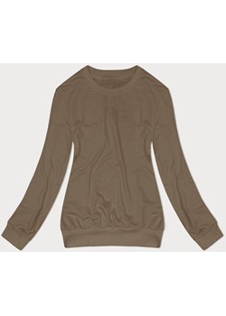 Cienka bluza dresowa damska ze ściągaczami ciemny beż (68W05-91) ze sklepu goodlookin.pl w kategorii Bluzy damskie - zdjęcie 171987226