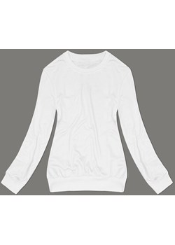 Cienka bluza dresowa damska ze ściągaczami biała (68W05-1) ze sklepu goodlookin.pl w kategorii Bluzy damskie - zdjęcie 171987237