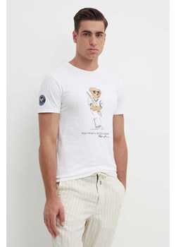 Polo Ralph Lauren t-shirt bawełniany męski kolor biały z nadrukiem 710939647 ze sklepu ANSWEAR.com w kategorii T-shirty męskie - zdjęcie 171987948