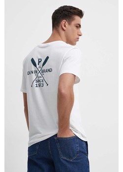 Pepe Jeans t-shirt bawełniany CALLUM męski kolor biały z nadrukiem PM509370 ze sklepu ANSWEAR.com w kategorii T-shirty męskie - zdjęcie 171987987