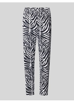 Spodnie materiałowe o kroju regular fit ze zwierzęcym nadrukiem model ‘MAKENA’ ze sklepu Peek&Cloppenburg  w kategorii Spodnie damskie - zdjęcie 171989428
