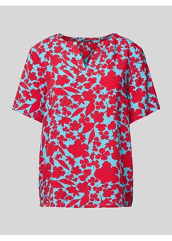 Bluzka z kwiatowym wzorem i dekoltem w serek ze sklepu Peek&Cloppenburg  w kategorii Bluzki damskie - zdjęcie 171989509
