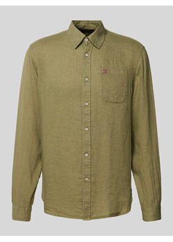 Koszula casualowa z lnu z kieszenią na piersi ze sklepu Peek&Cloppenburg  w kategorii Koszule męskie - zdjęcie 171989887