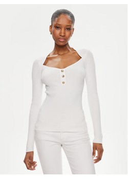 Morgan Sweter 241-MDELF Biały Slim Fit ze sklepu MODIVO w kategorii Swetry damskie - zdjęcie 171991026
