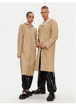 Rains Kurtka przeciwdeszczowa Longer Jacket W3 18360 Beżowy Regular Fit ze sklepu MODIVO w kategorii Kurtki damskie - zdjęcie 171992585