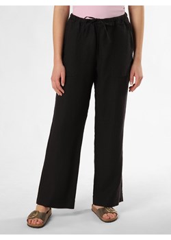 Marc O'Polo Lniane spodnie Kobiety Bawełna czarny jednolity ze sklepu vangraaf w kategorii Spodnie damskie - zdjęcie 171993457