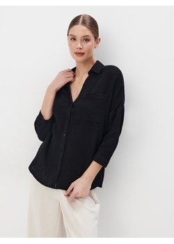 Mohito - Muślinowa czarna koszula - czarny ze sklepu Mohito w kategorii Koszule damskie - zdjęcie 171993717
