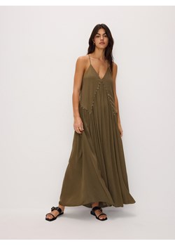 Reserved - Sukienka z ozdobnymi dżetami - oliwkowy ze sklepu Reserved w kategorii Sukienki - zdjęcie 171993856