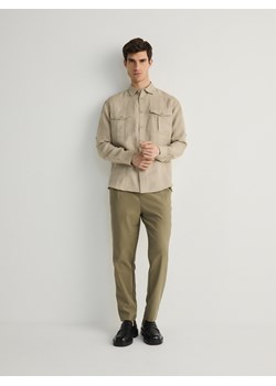 Reserved - Lniana koszula comfort fit - zielony ze sklepu Reserved w kategorii Koszule męskie - zdjęcie 171993915