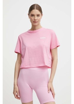 Guess t-shirt bawełniany SKYLAR damski kolor różowy V4GI08 JA914 ze sklepu ANSWEAR.com w kategorii Bluzki damskie - zdjęcie 171995786