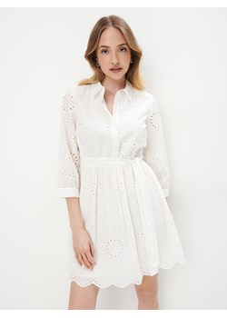 Mohito - Bawełniana sukienka mini - biały ze sklepu Mohito w kategorii Sukienki - zdjęcie 171997428