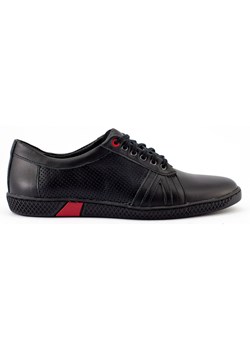 Buty męskie skórzane casual 910 czarne ze sklepu butyolivier w kategorii Półbuty męskie - zdjęcie 171997879
